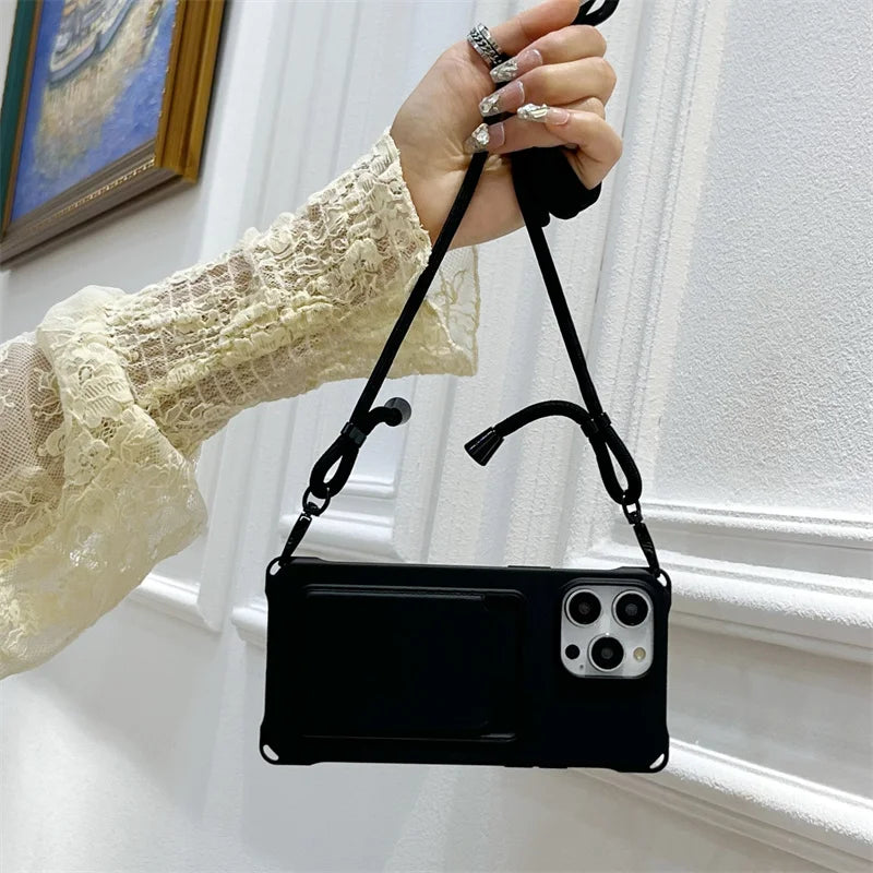 Case iPhone Crossbody com carteira