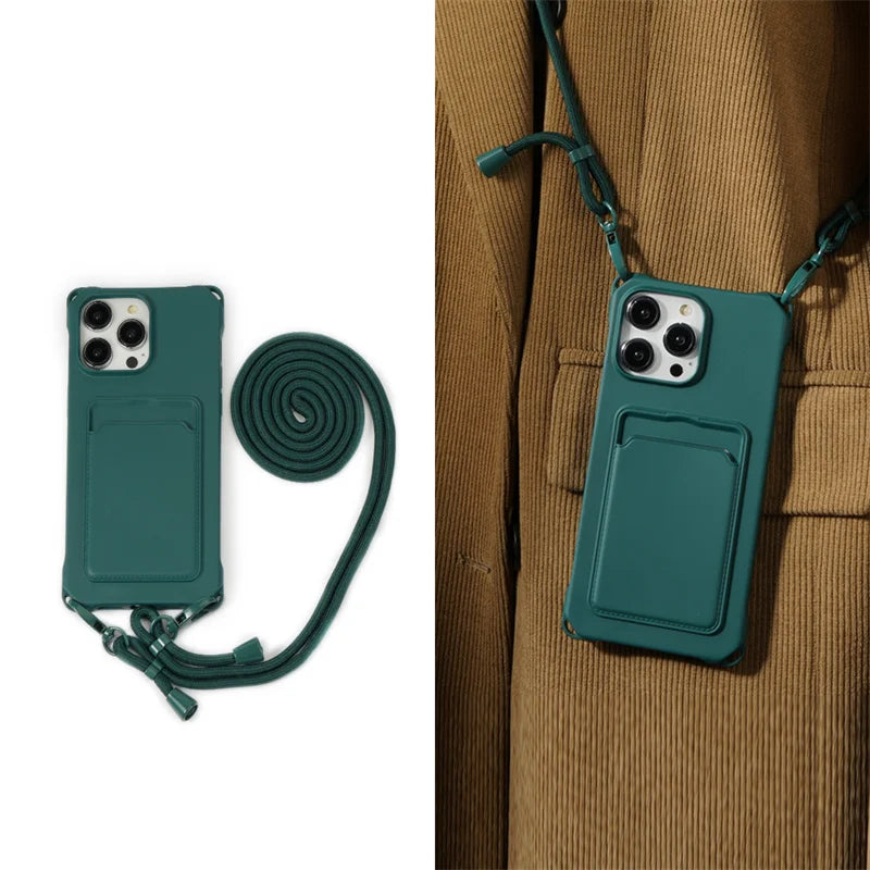 Case iPhone Crossbody com carteira